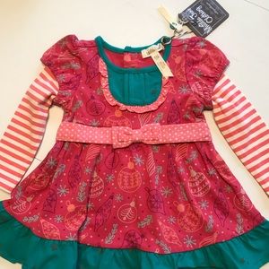 Matilda jane holiday bib dress NWT 3-6 month
